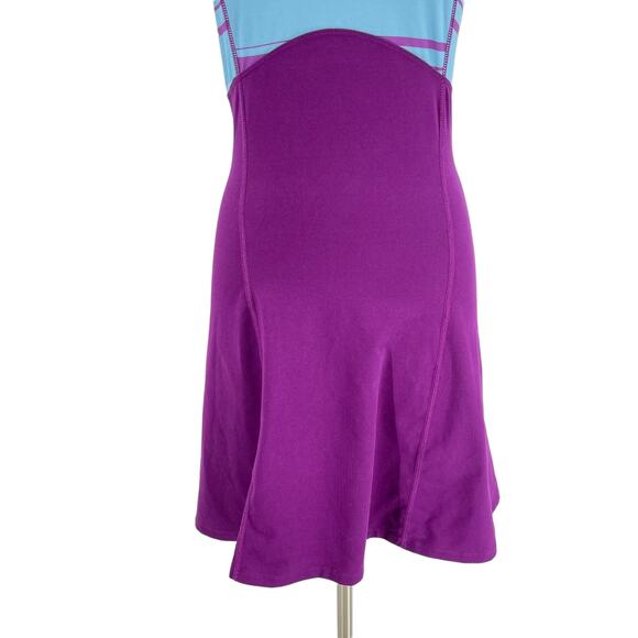Mountain Hardwear Halter Dress XS Purple Blue Athletic Shelf‎ Bra Sleeveless - Picture 3 of 9